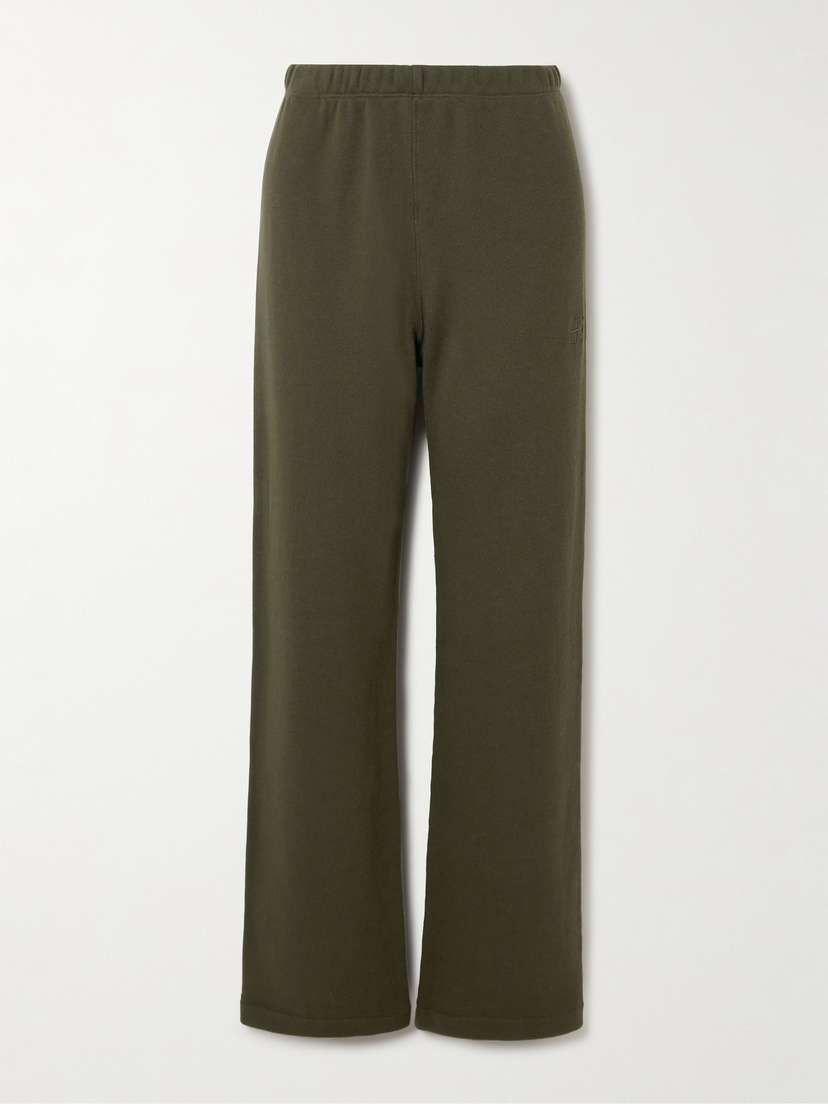 ÉTERNE Embroidered Cotton And Modal-blend Jersey Sweatpants
