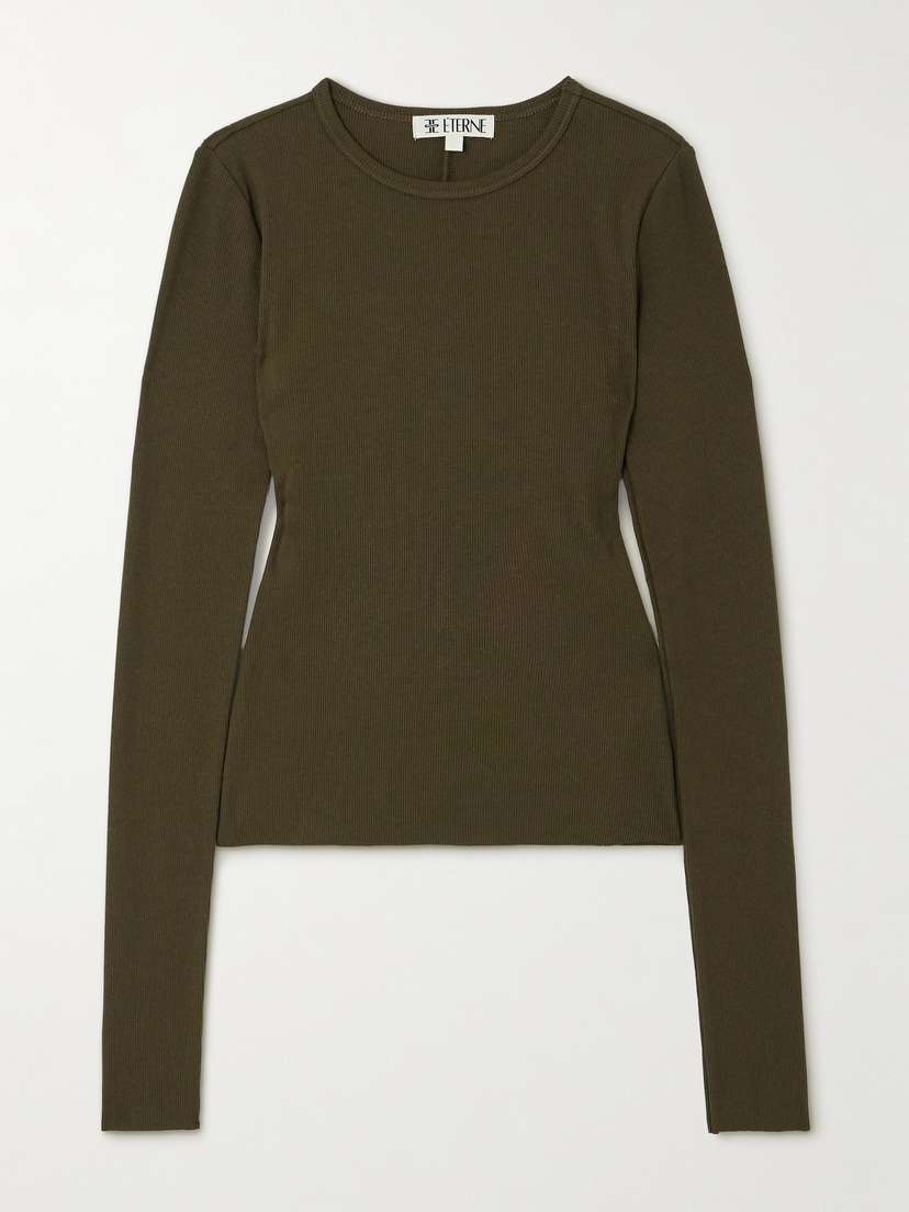 ÉTERNE Ribbed Jersey T-shirt