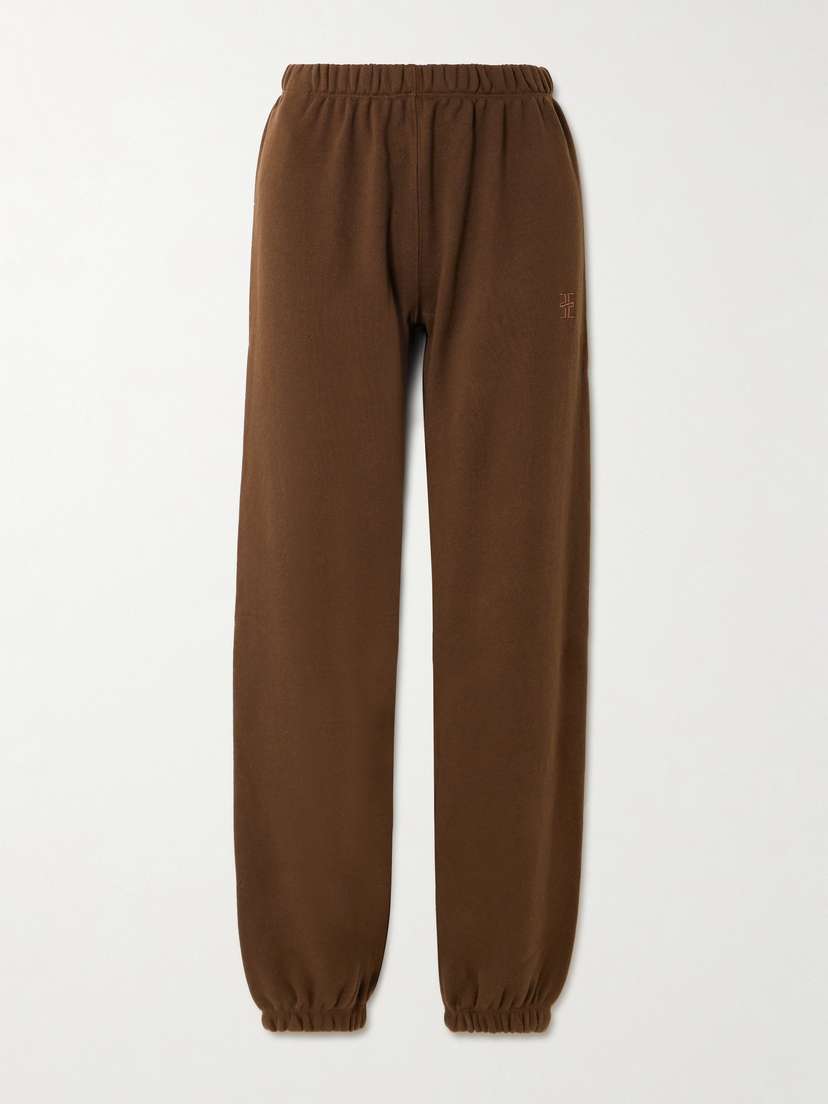 ÉTERNE Cotton And Modal-blend Jersey Tapered Track Pants