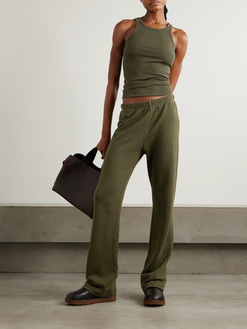 ÉTERNE Ribbed stretch-cotton and modal-blend tank