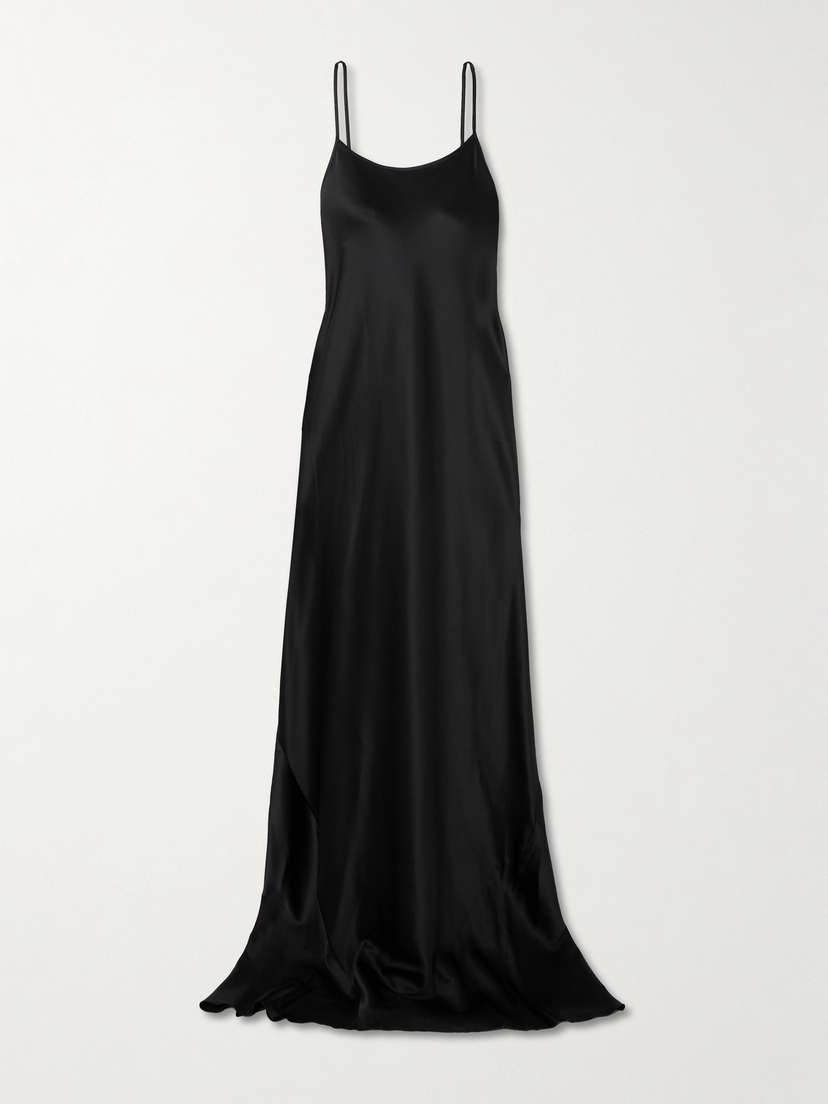 ÉTERNE Eve Open-back Stretch-silk Maxi Dress