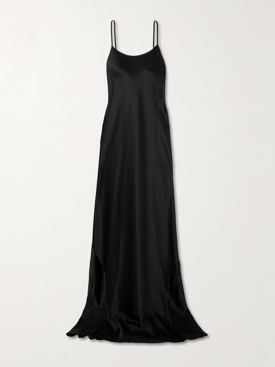 eve open-back stretch-silk maxi dress