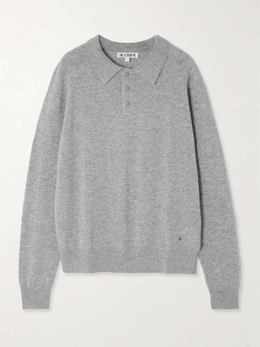 ÉTERNE Brady Cashmere Polo Sweater