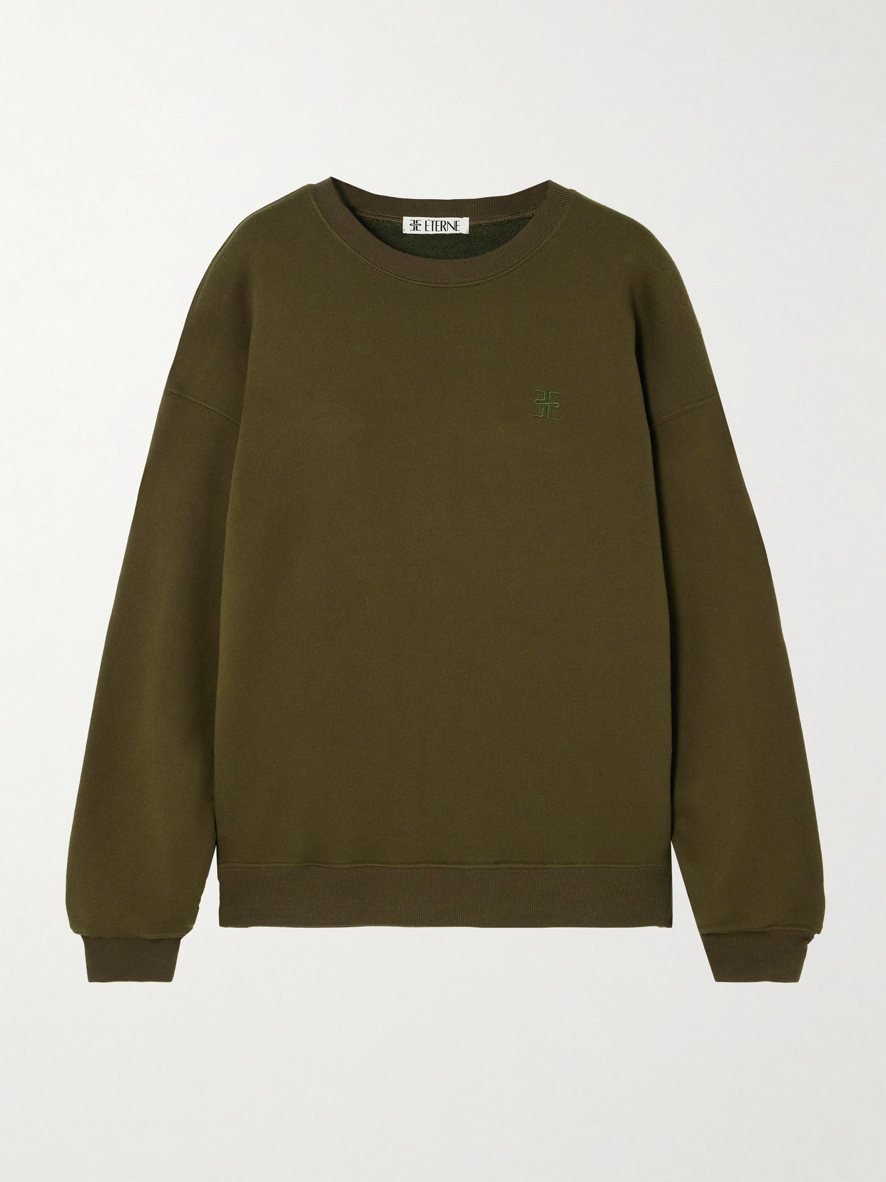 Éterne French Cotton And Modal-blend Terry Sweatshirt In Green