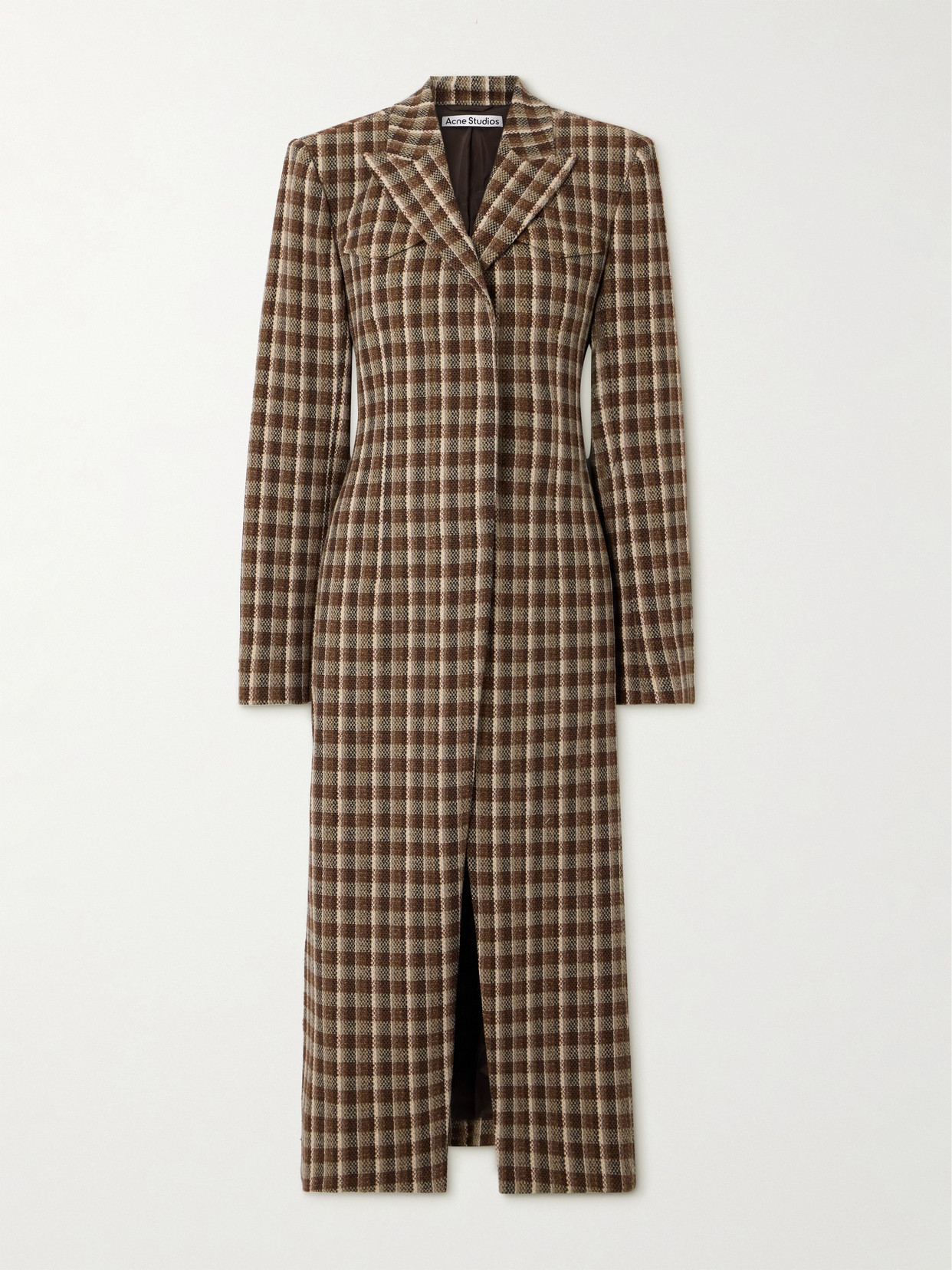 Acne Studios - Checked Tweed Coat - Brown