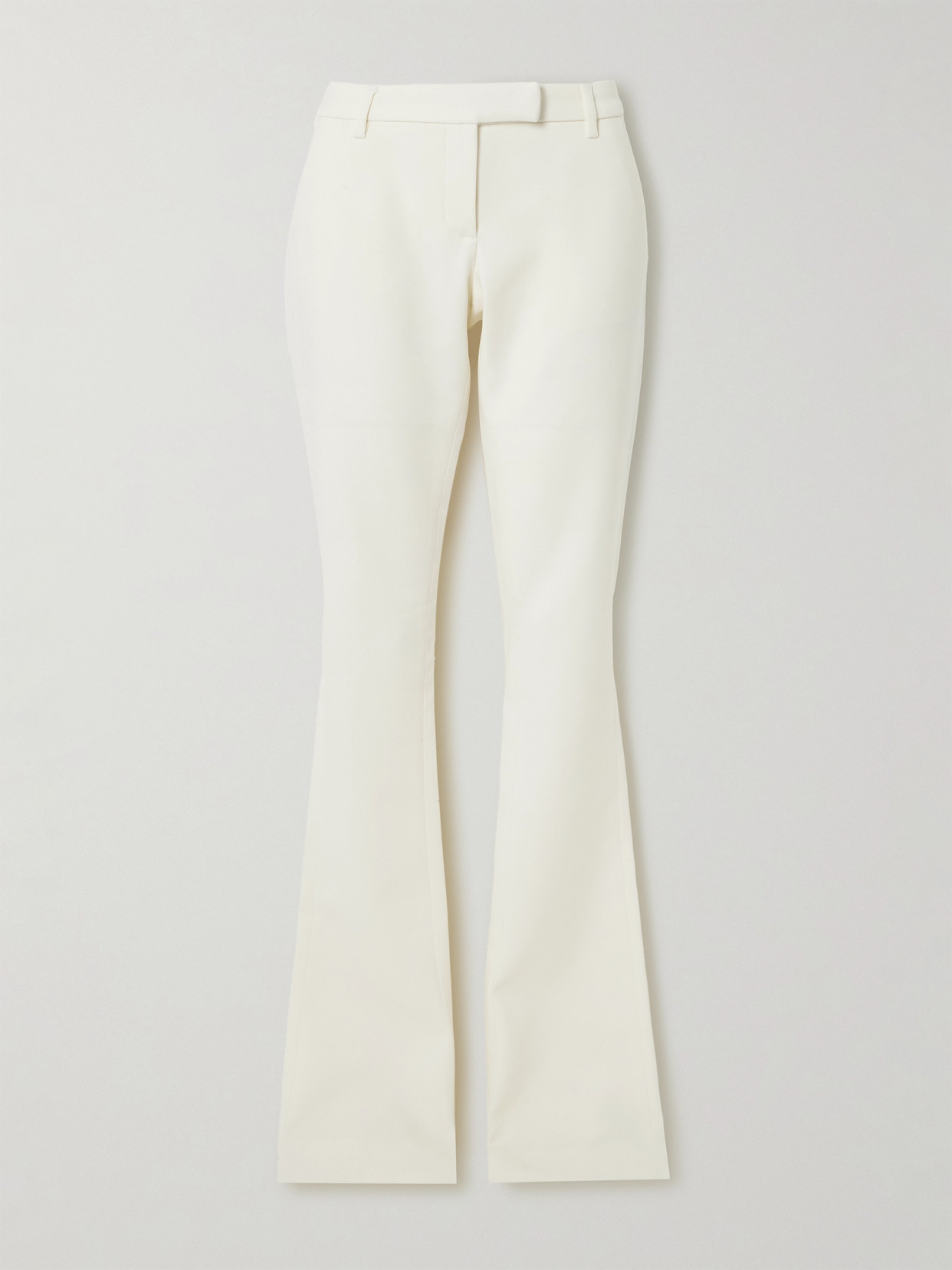 Acne Studios Wool-blend Twill Flared Trousers In White
