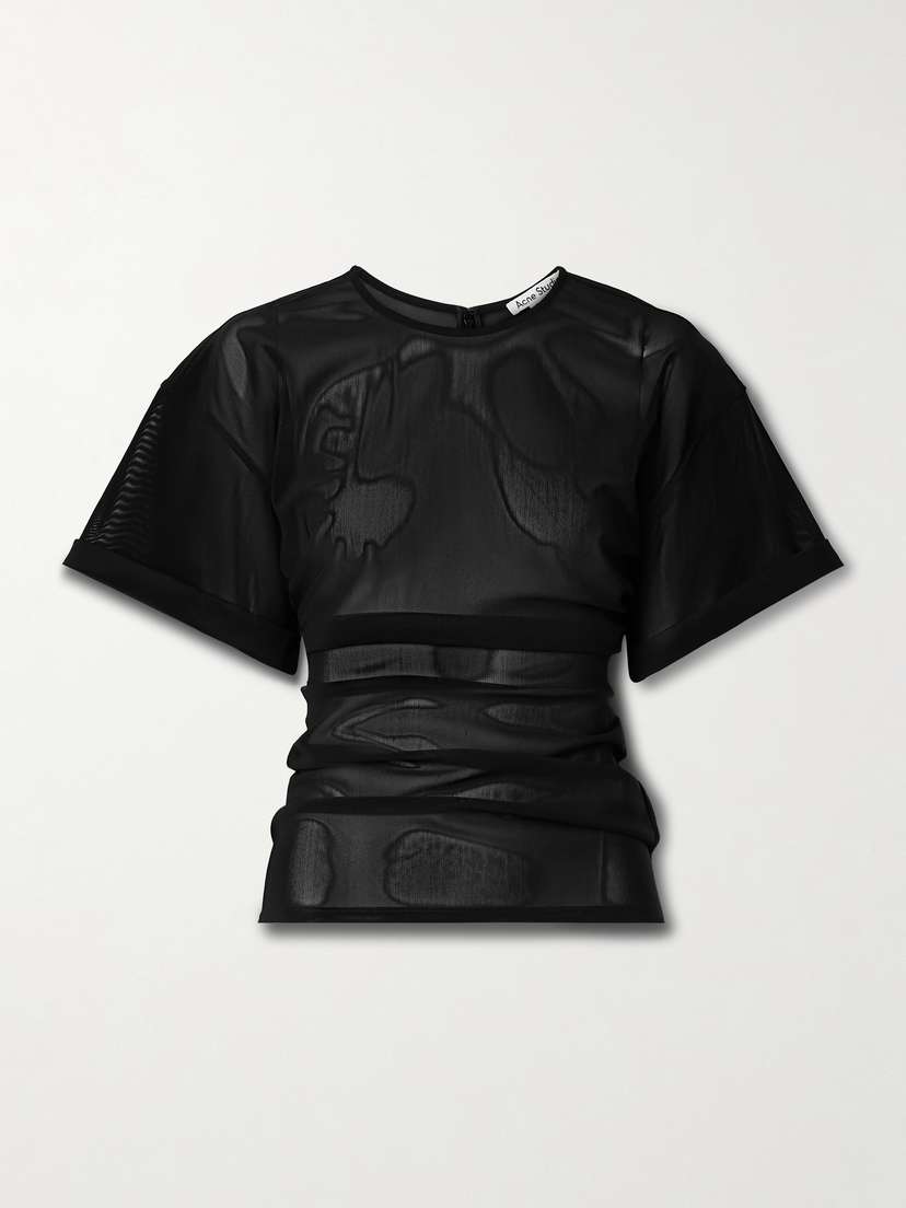 Acne Studios Gathered Mesh T-shirt