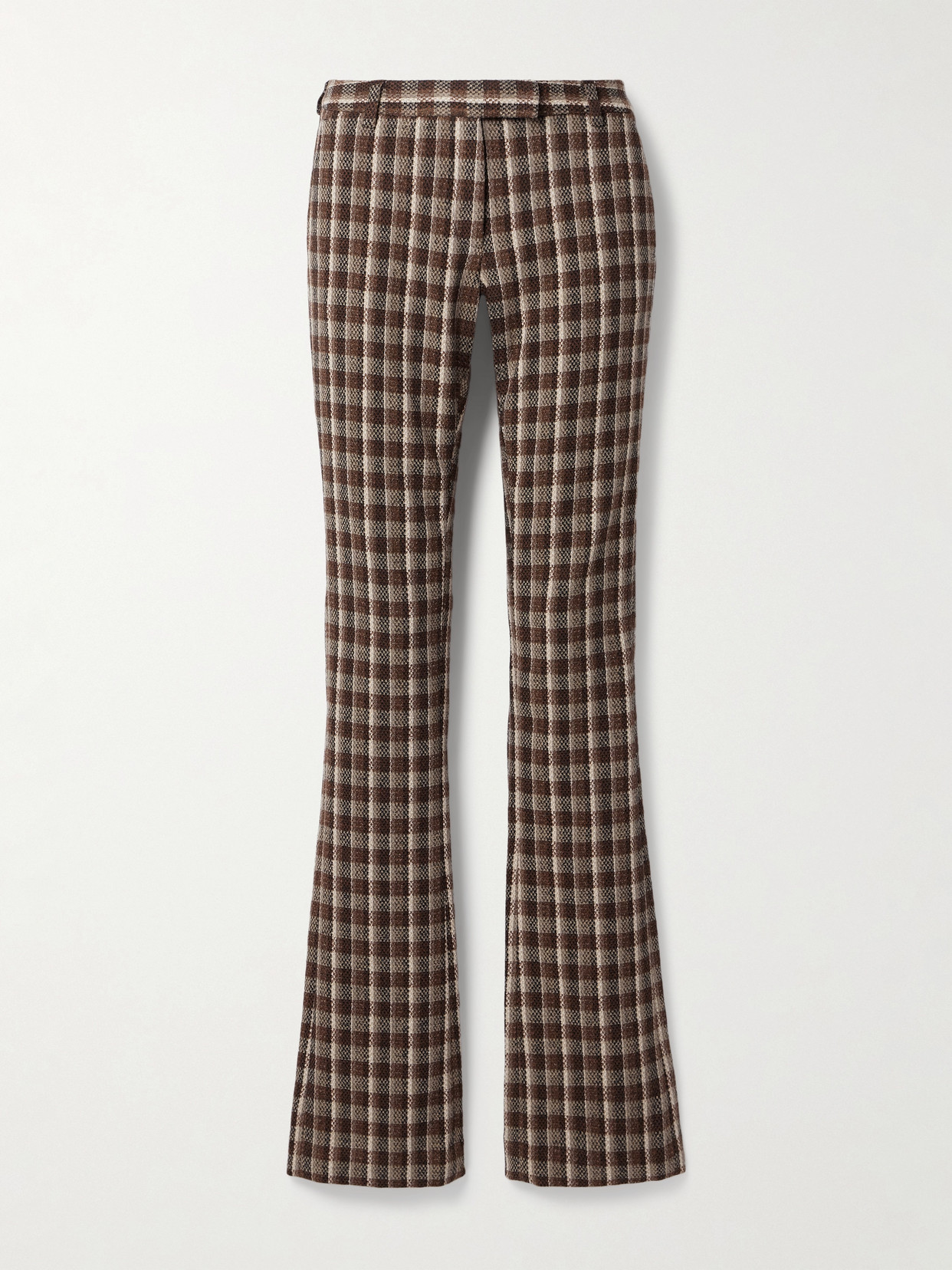 Acne Studios - Checked Woven Flared Pants - Brown