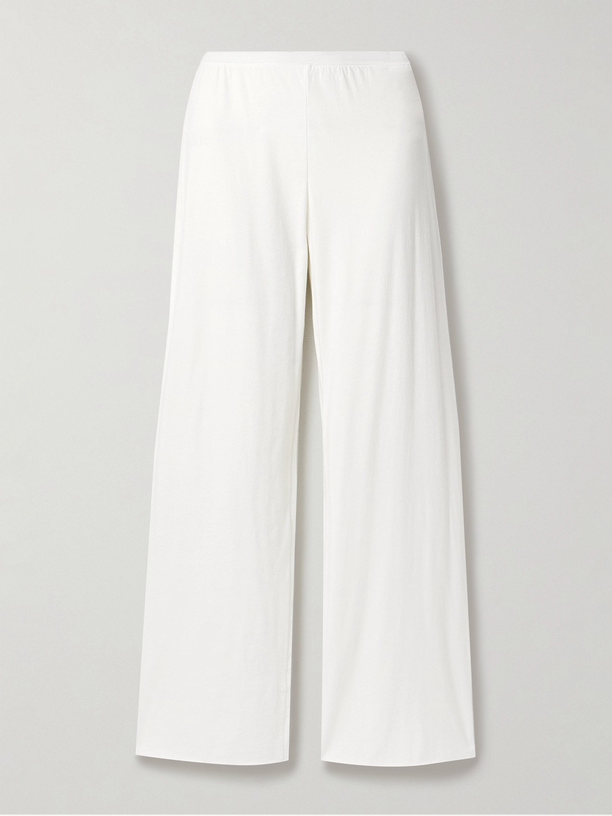 Skin Organic Pima Cotton-jersey Pajama Pants In White
