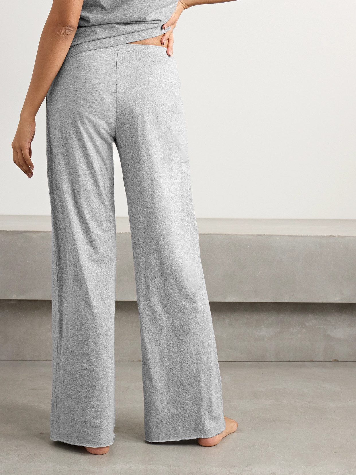 Skin Organic Pima Cotton Pajama Pants In Gray