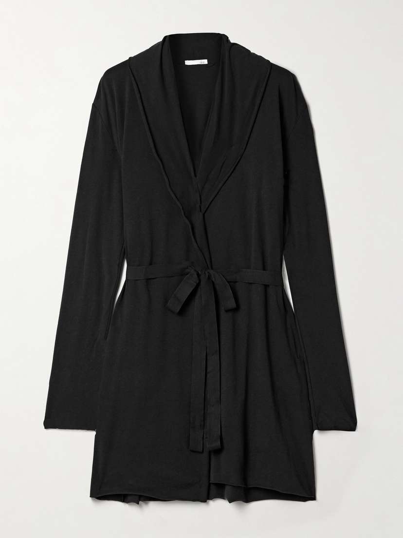 Skin Belted Organic Pima Cotton-jersey Robe