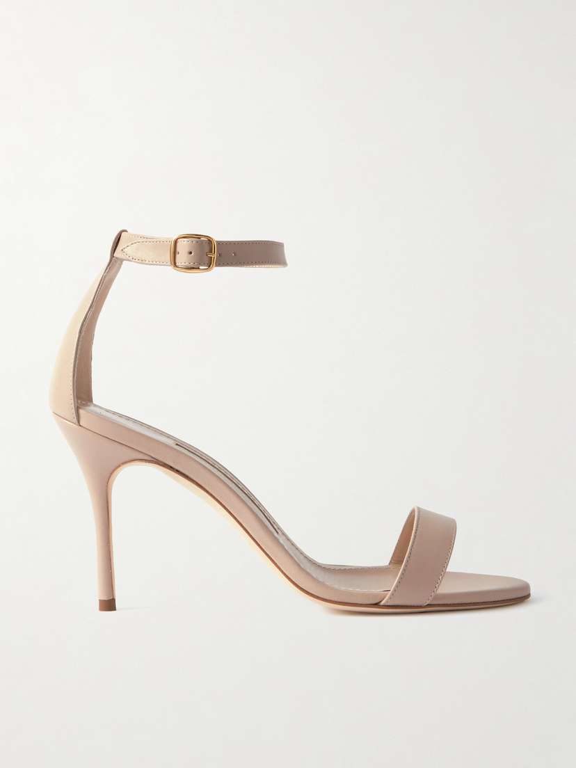 Manolo Blahnik Chaos 90 Leather Sandals