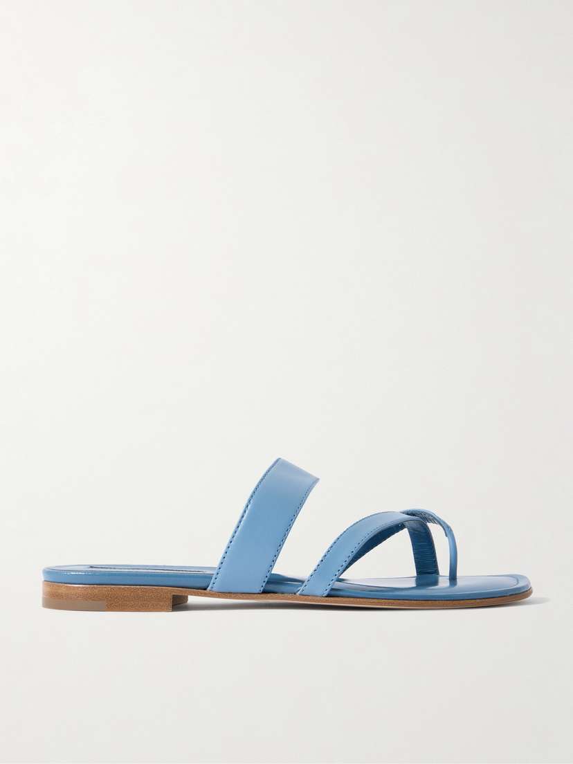 Manolo Blahnik Susa Leather Sandals