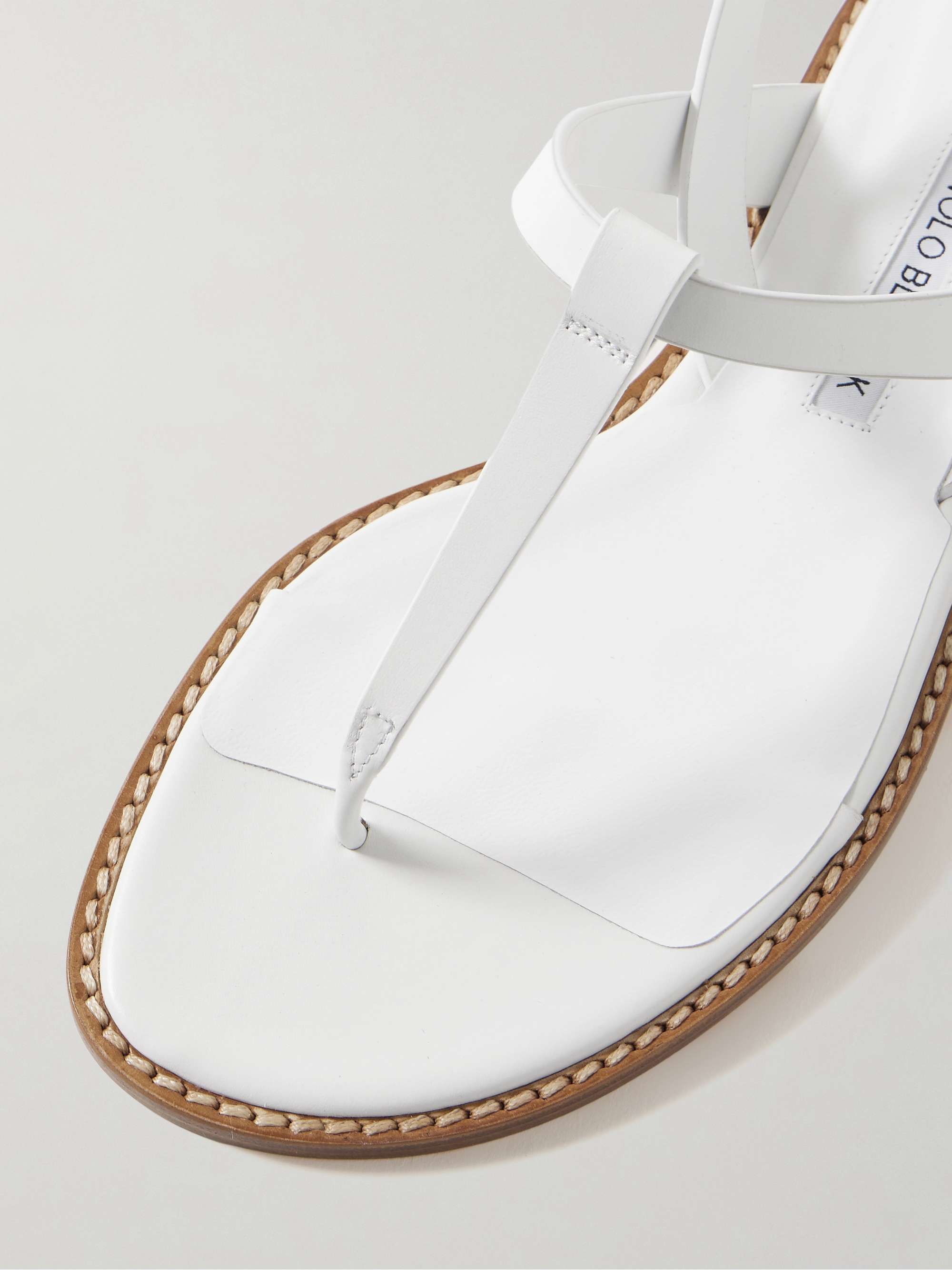 MANOLO BLAHNIK Hata leather slingback sandals