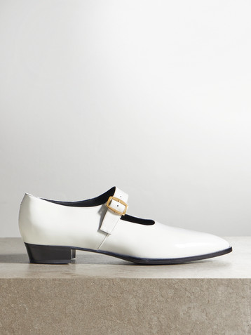 BALLY Gerwin glossed-leather Mary Jane flats