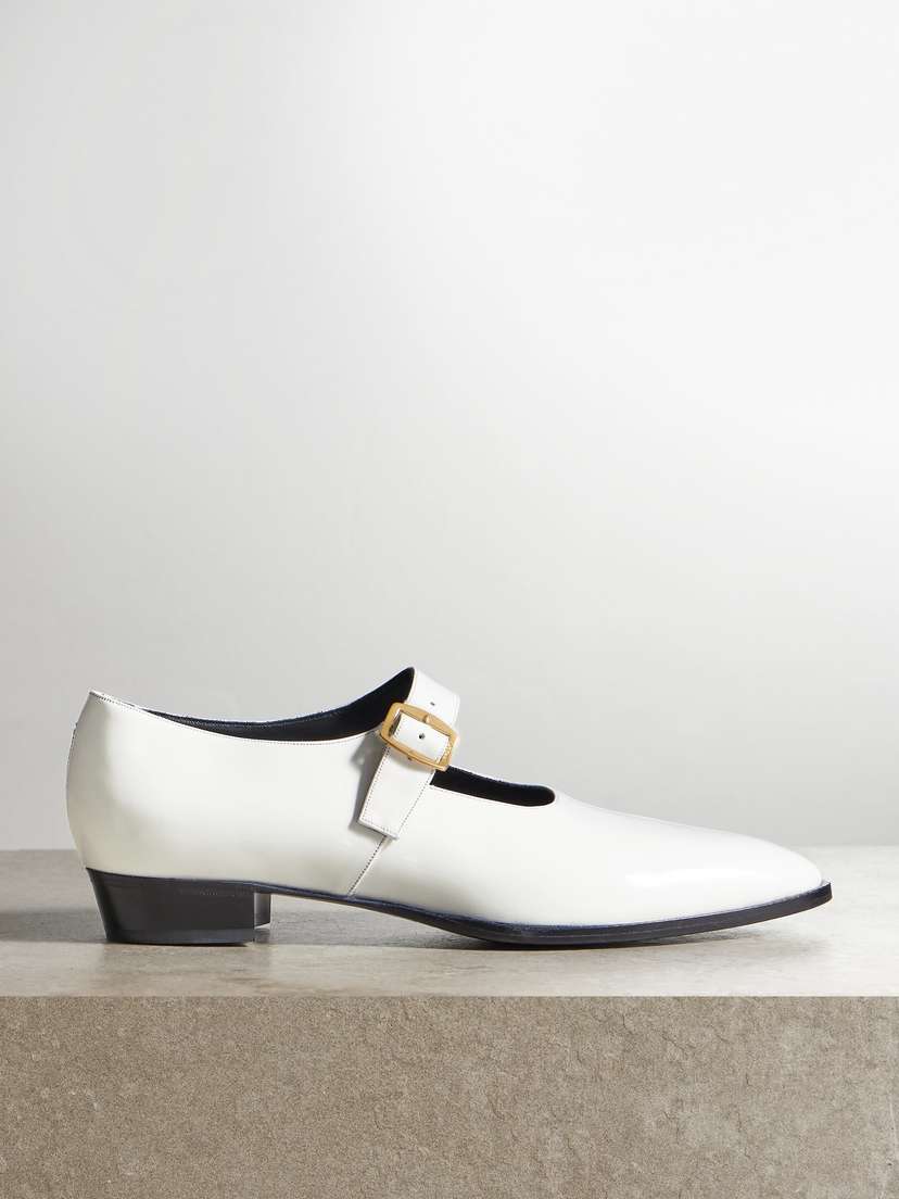 BALLY Gerwin Glossed-leather Mary Jane Flats