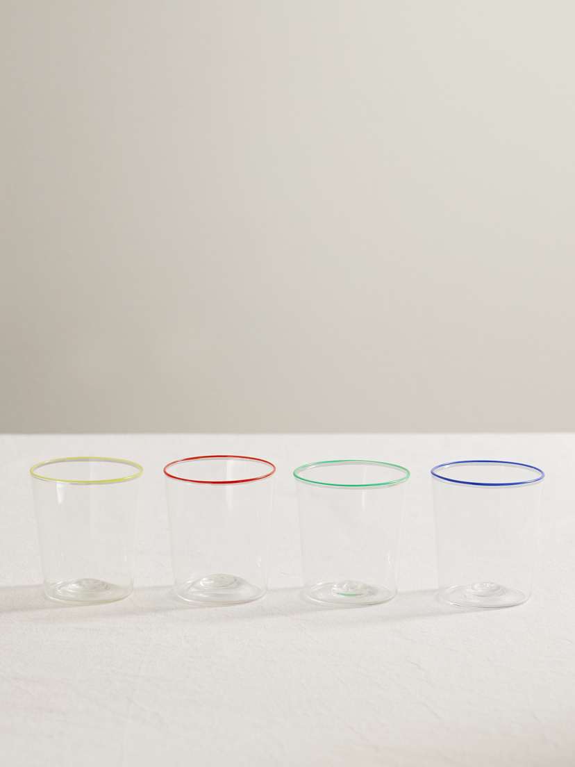 Yali Glass Set Of Four Striped Glasses