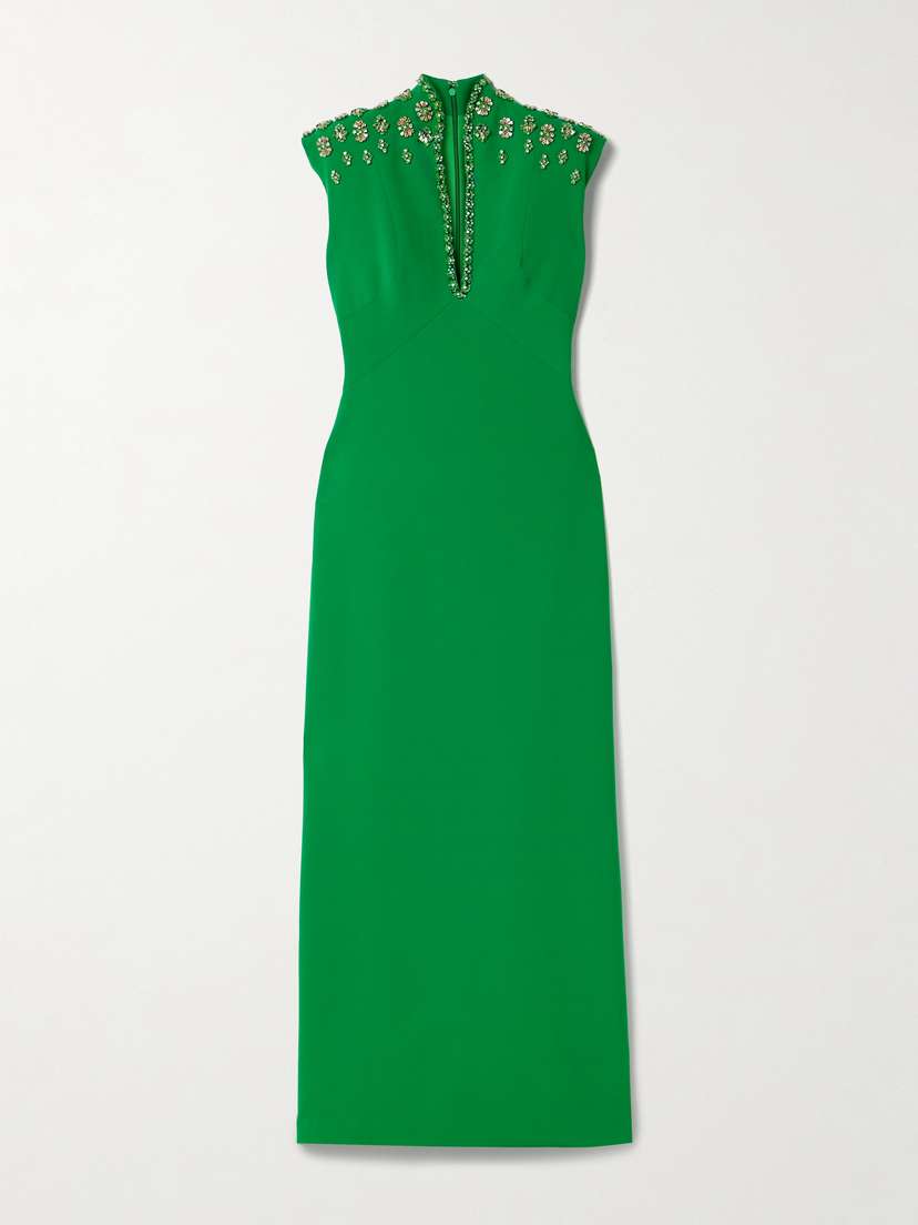 Sabina Bilenko Heather Crystal-embellished Crepe Gown