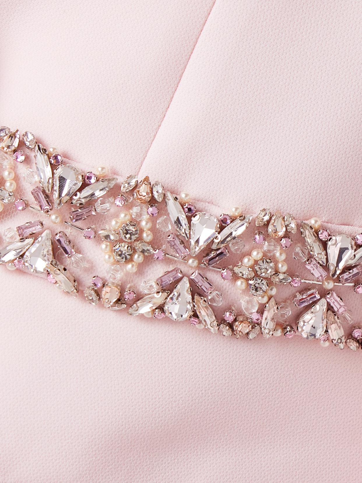 Sabina Bilenko Sabina Embellished Draped Crepe Jacket In Pink
