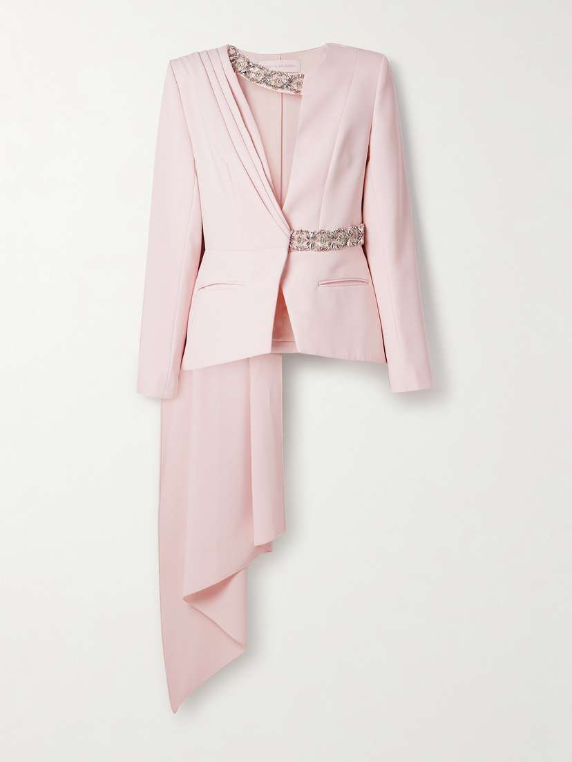 Sabina Bilenko Sabina Embellished Draped Crepe Jacket