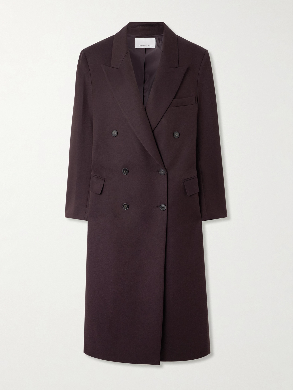 The Frankie Shop - Jane Oversized Double-breasted Twill Coat - Purple