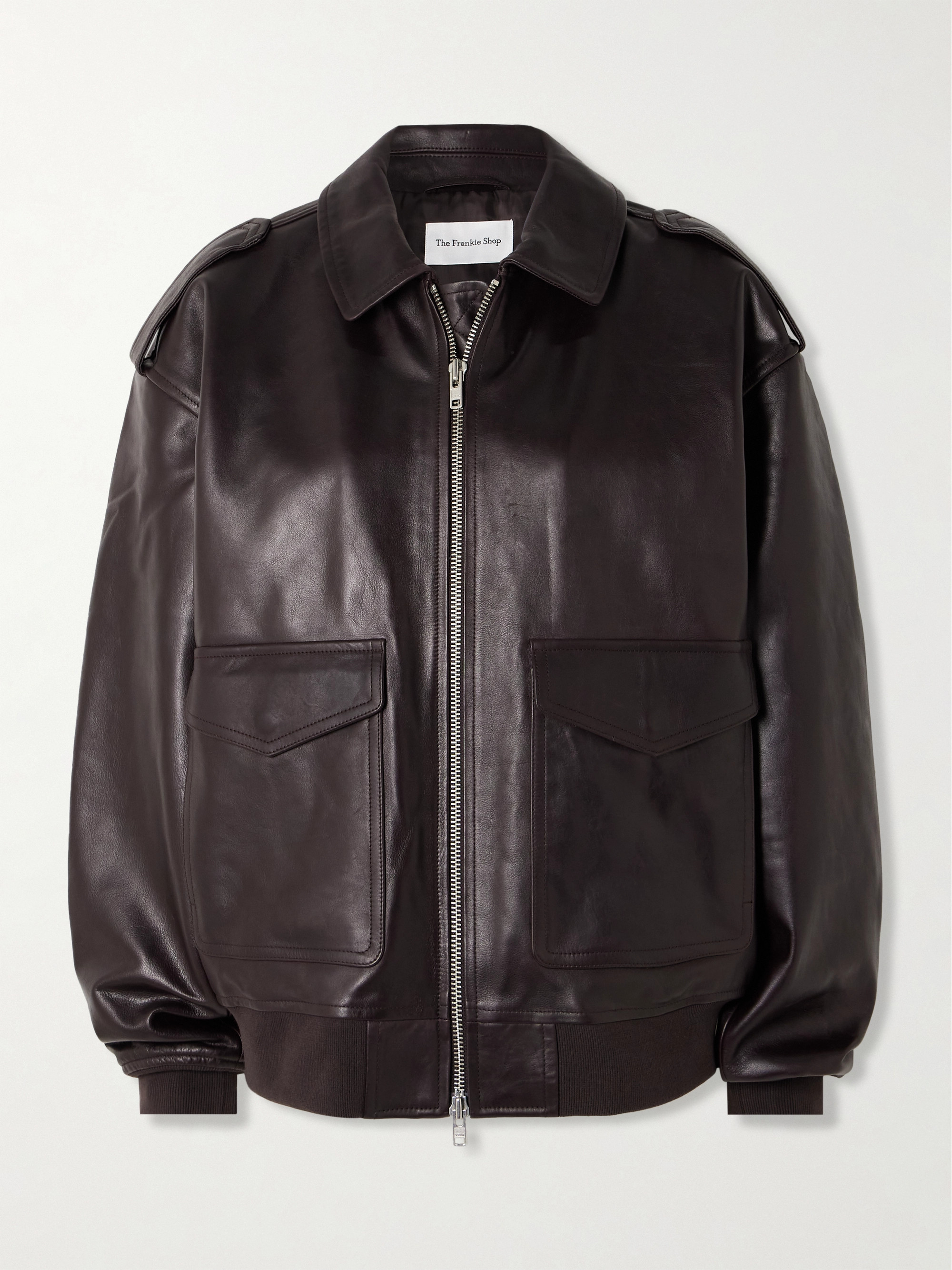 The Frankie Shop - Viper oversized leather jacket | Plush