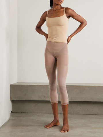 Skims Hosiery Shaping Capri Tights - Clay