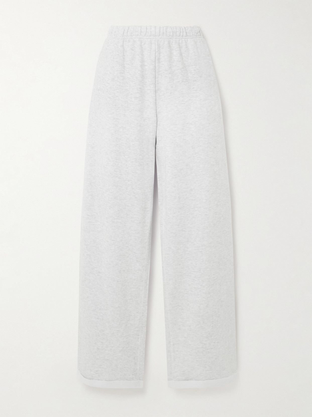 Skims Cotton-blend Jersey Straight-leg Track Pants In Gray
