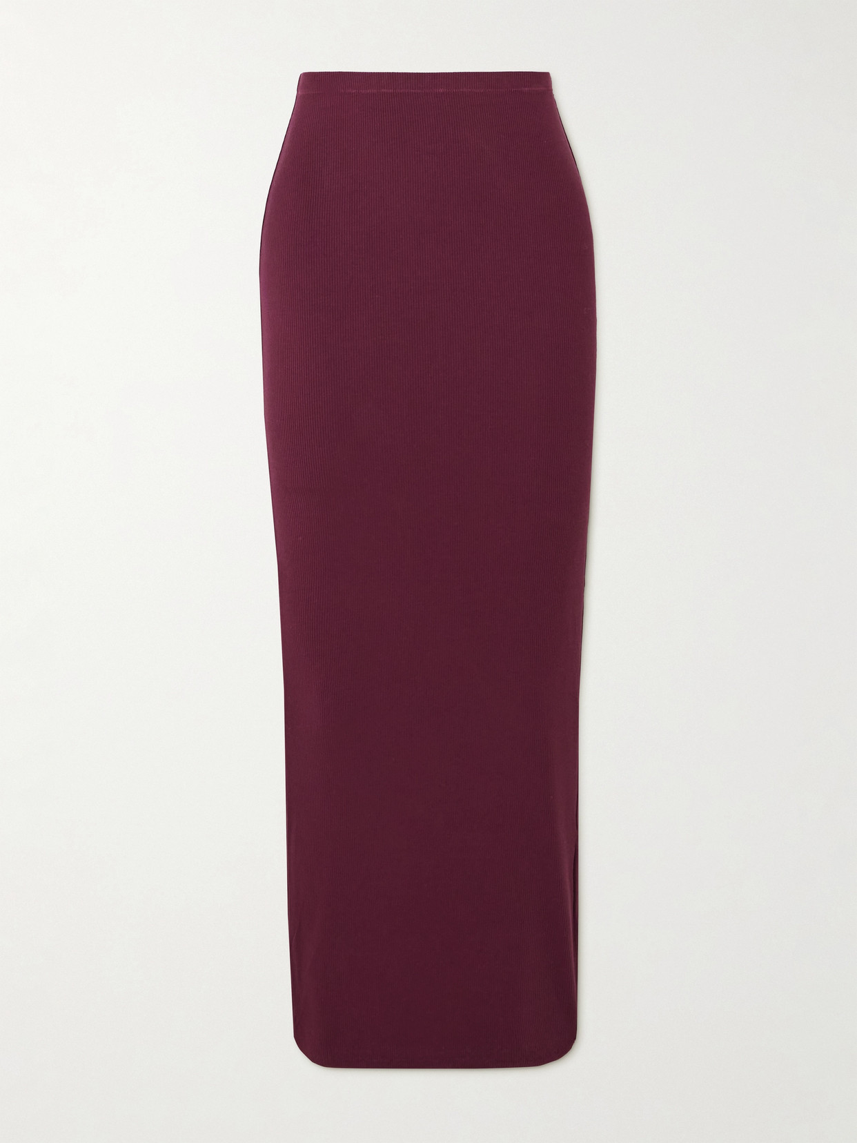 SKIMS - Soft Lounge Ribbed Stretch-modal Maxi Skirt - Bordeaux