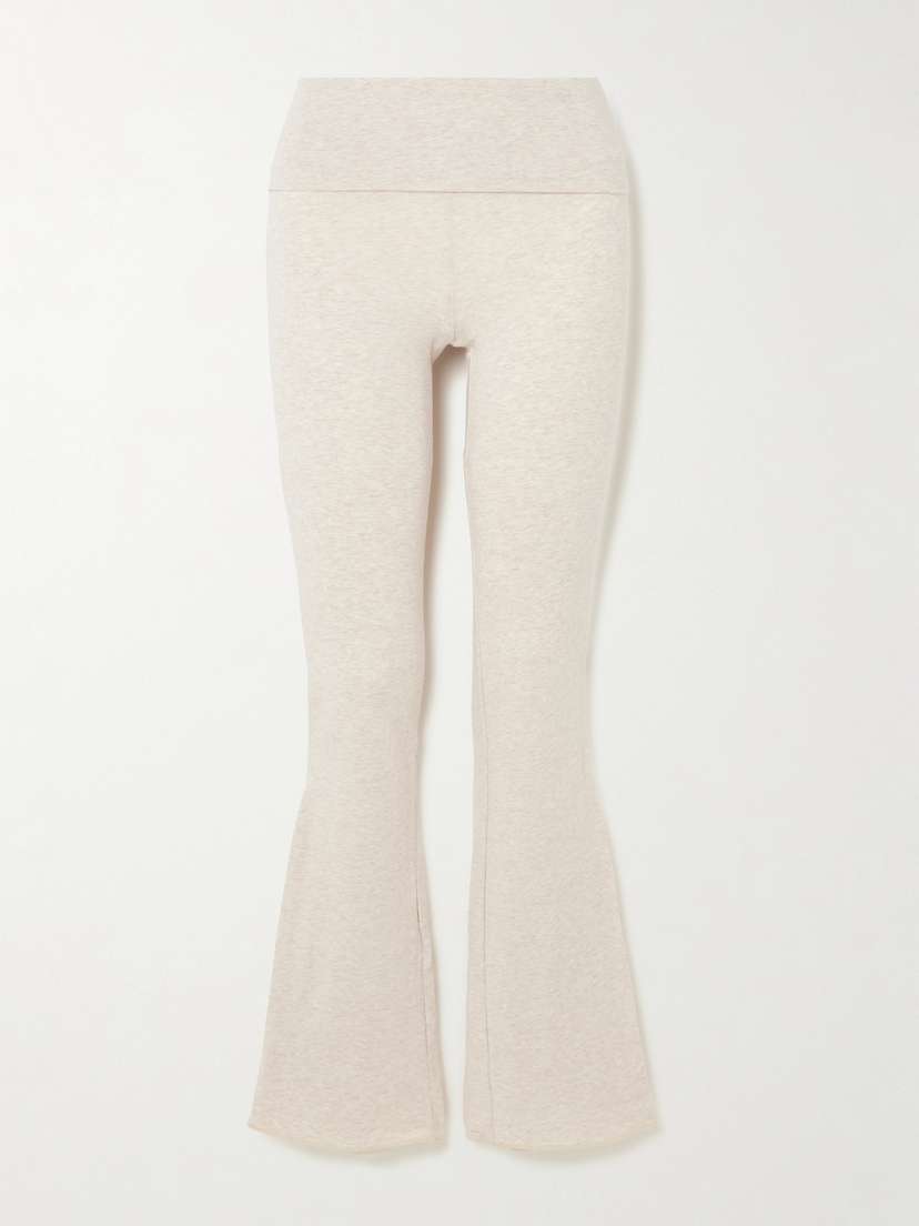 Skims Stretch-cotton Jersey Foldover Pants - Neutral