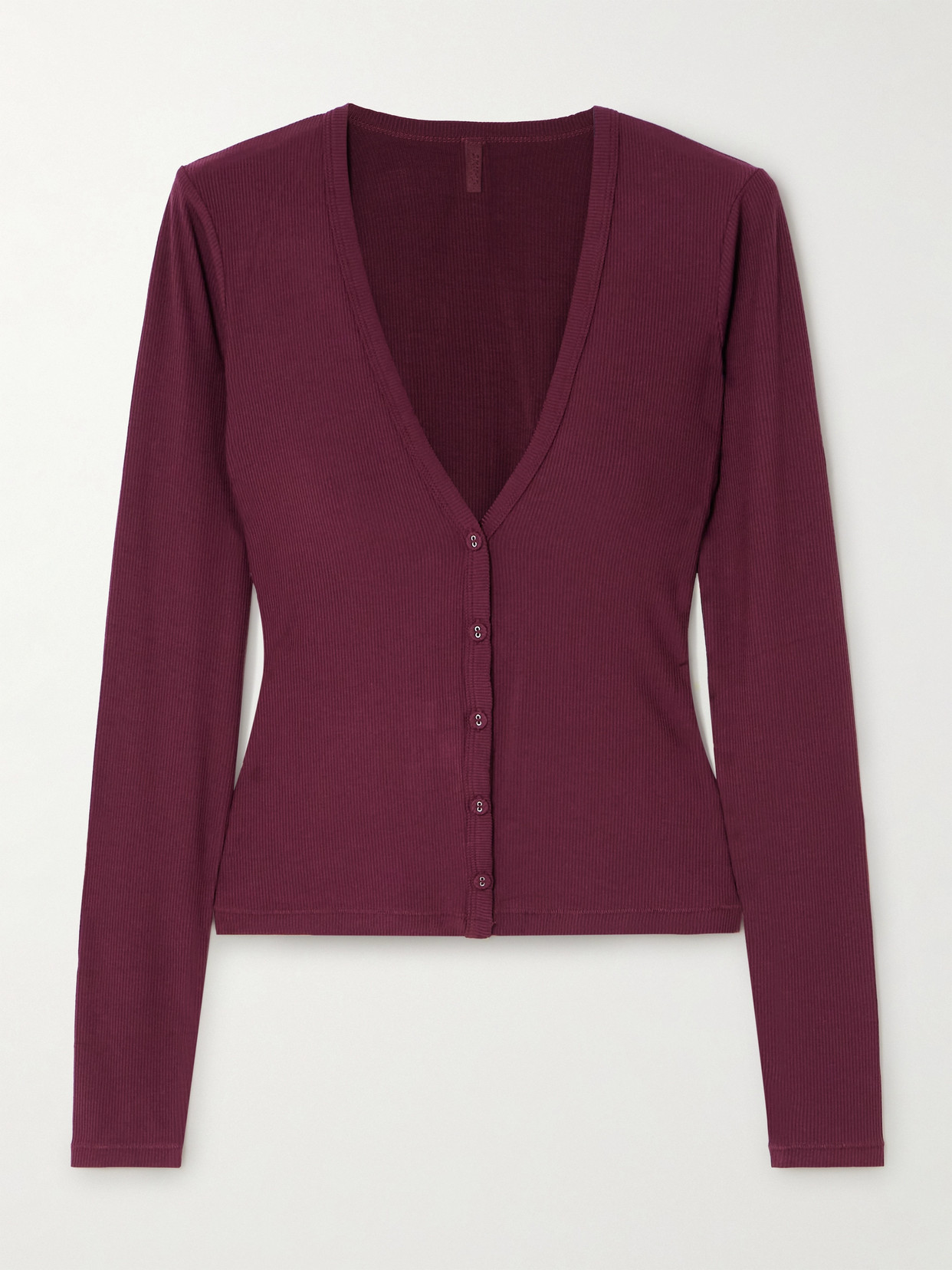 SKIMS - Soft Lounge Stretch-modal Jersey Cardigan - Bordeaux