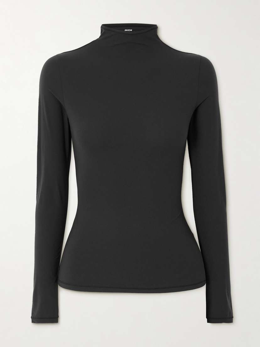 Skims Fits Everybody Turtleneck Top - Onyx