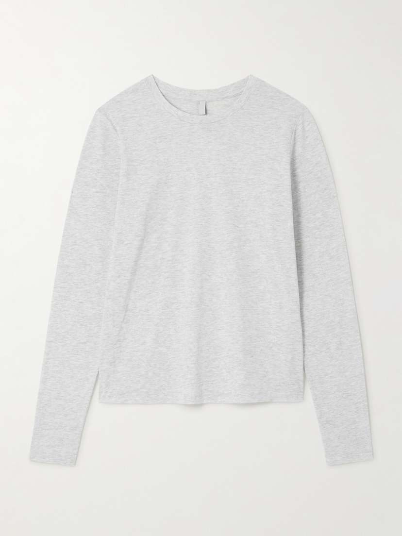 Skims Long Sleeve T-shirt - Light Heather Grey