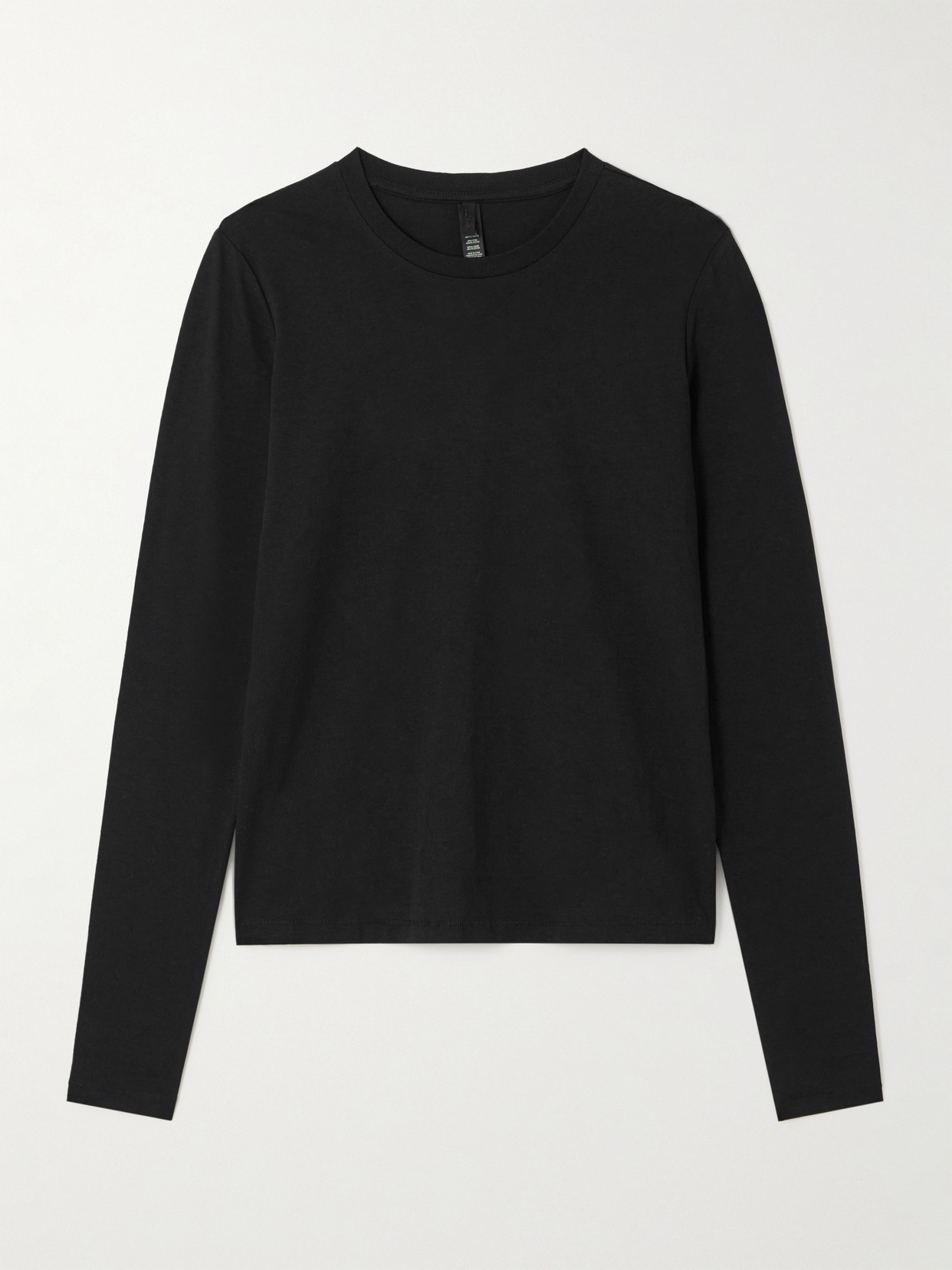 Skims Long Sleeve T-shirt In Black