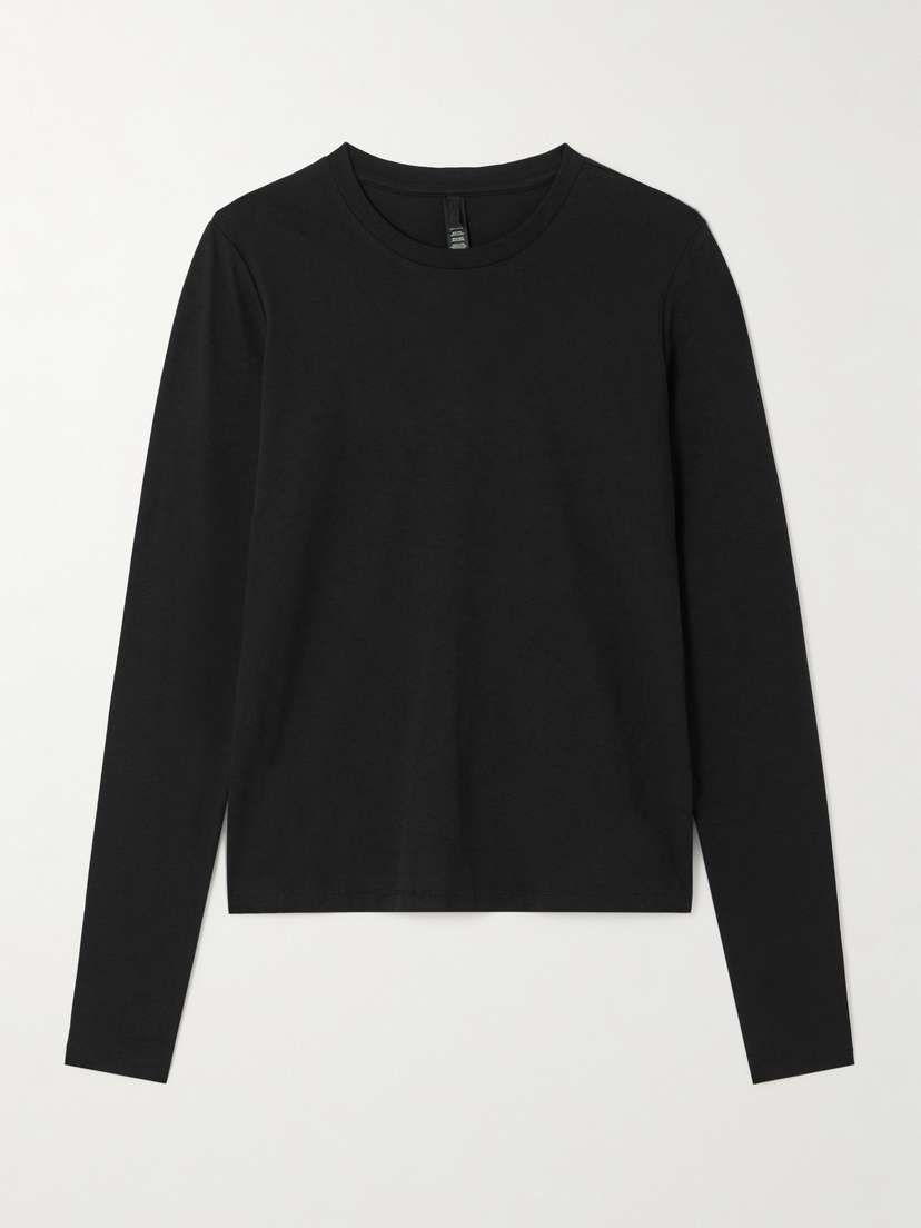 Skims Long Sleeve T-shirt - Onyx