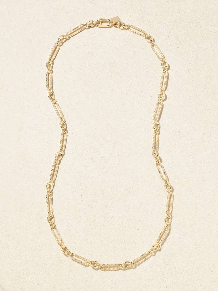 Lauren Rubinski Extra Small Links 14-karat Gold Necklace