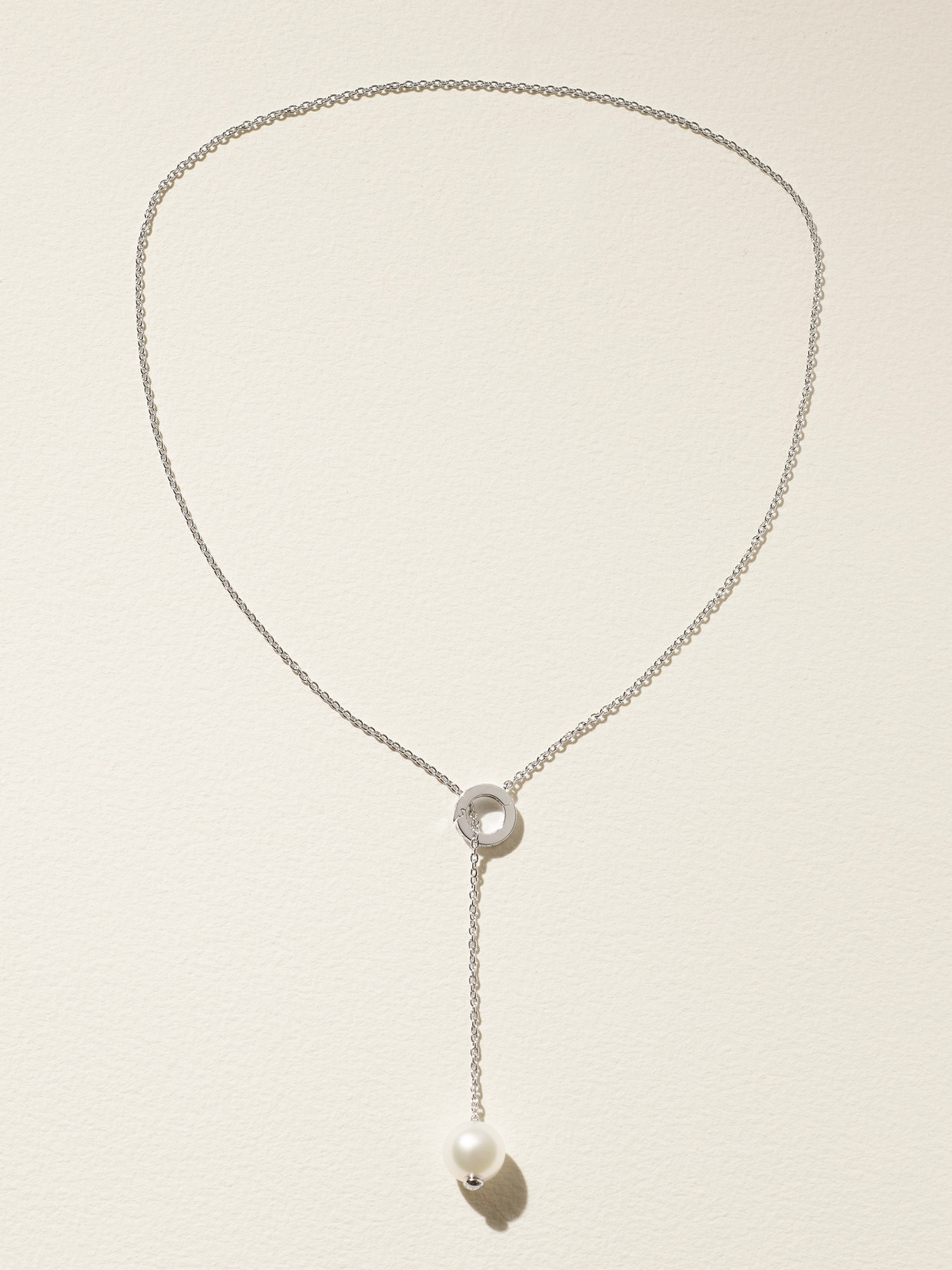 Mikimoto Pearls In Motion 18-karat White Gold, Pearl And Diamond Necklace