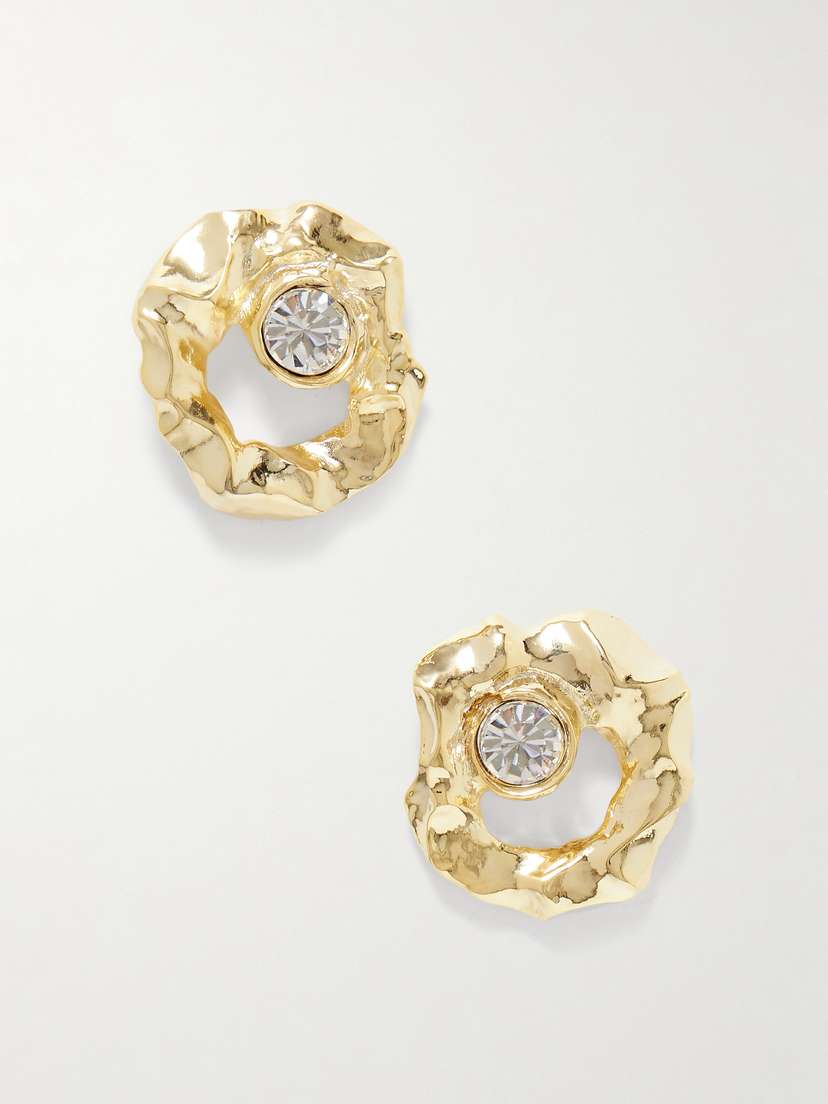 Oscar de la Renta tone Crystal Earrings