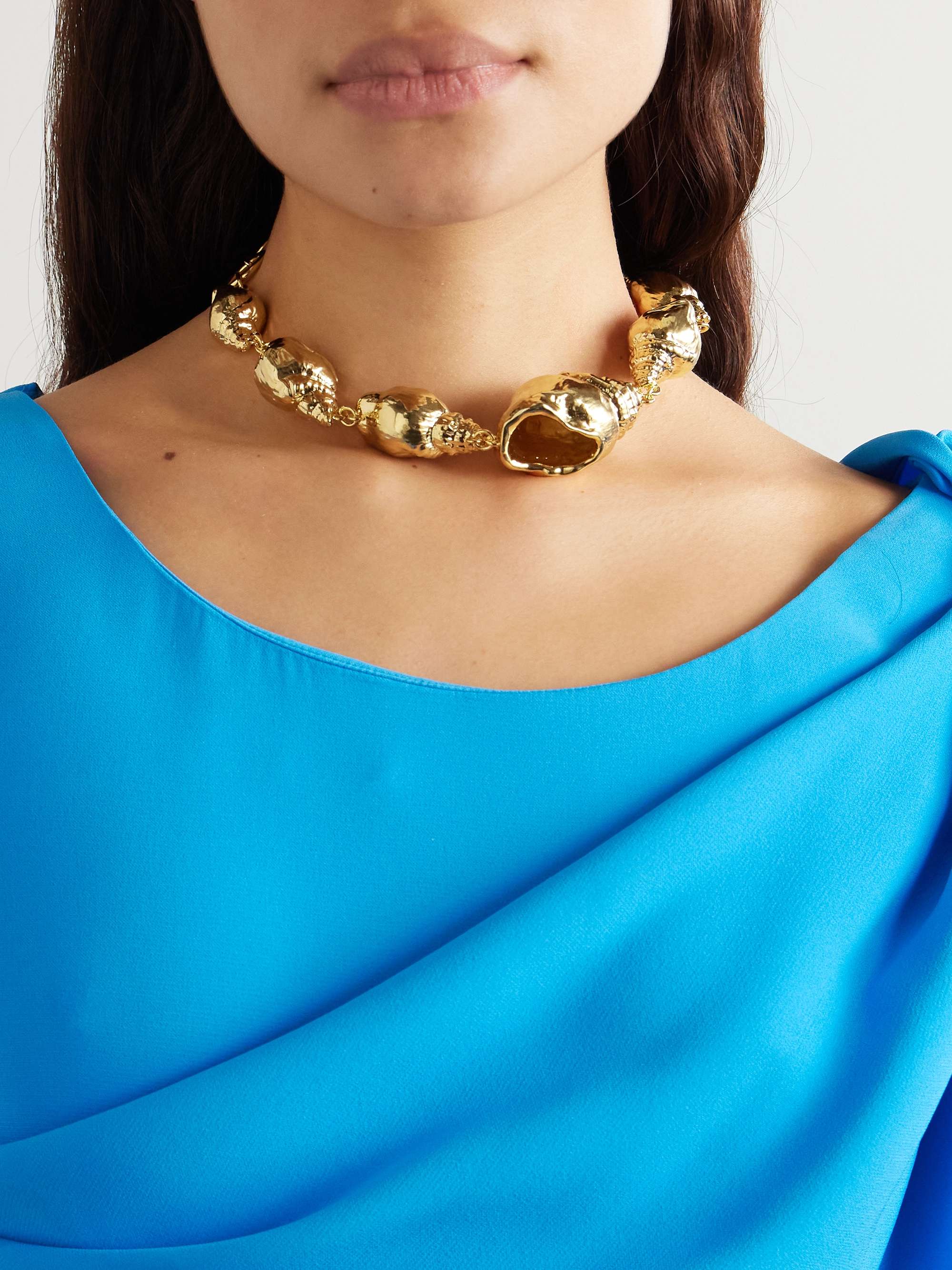 OSCAR DE LA RENTA Gold tone necklace NET A PORTER