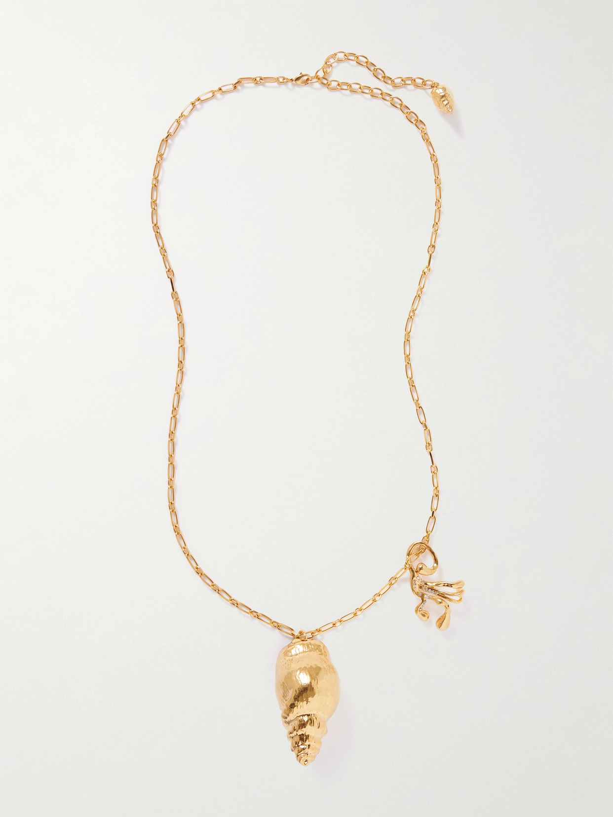 Oscar De La Renta Gold-tone Crystal Necklace