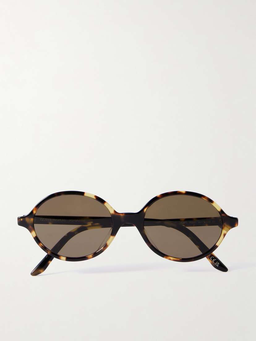 Oliver Peoples + Khaite 1989c Round-frame Tortoiseshell Acetate Sunglasses