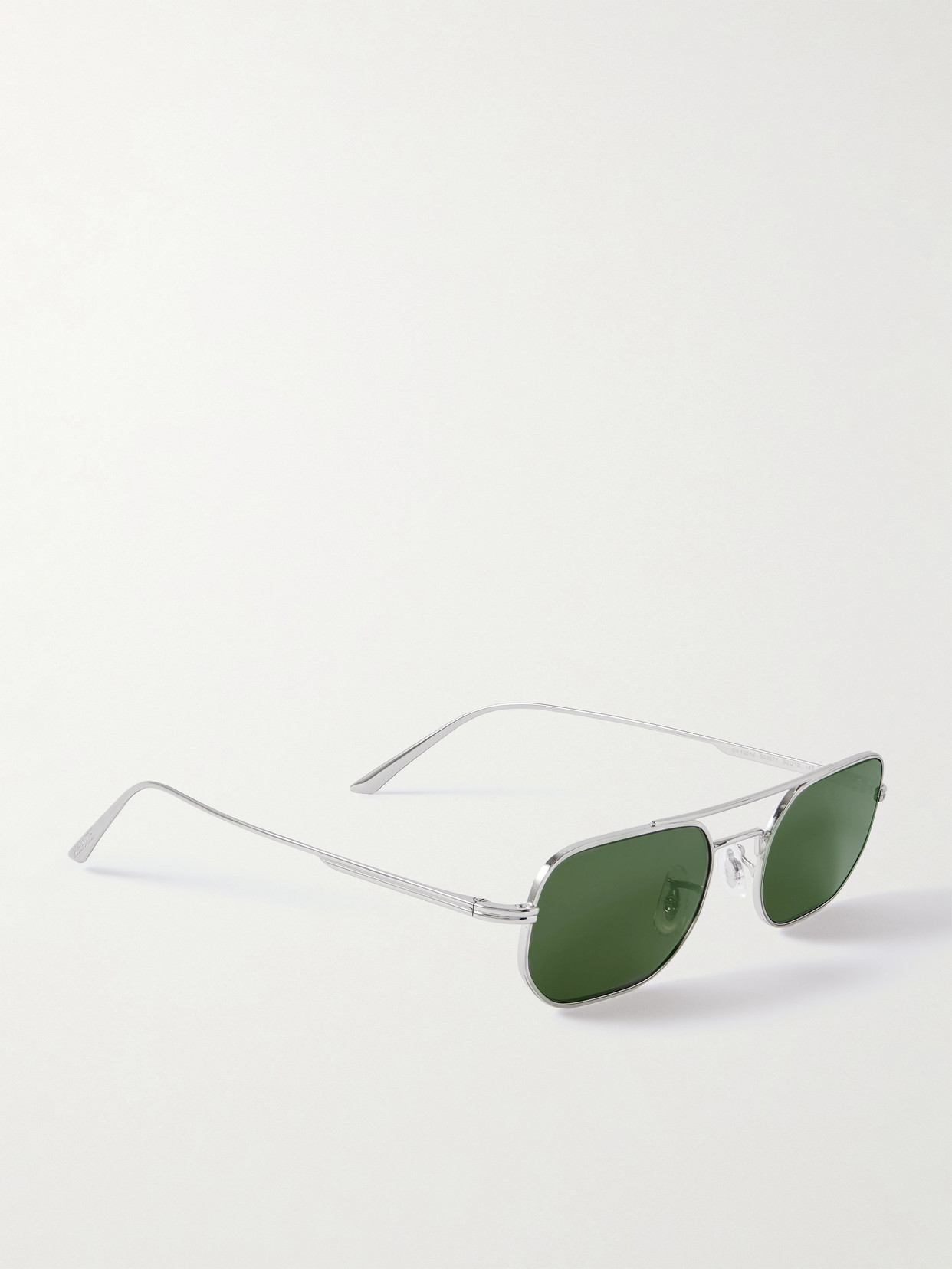 Oliver Peoples + Khaite 1989c Aviator-style Silver-tone Sunglasses In Silver