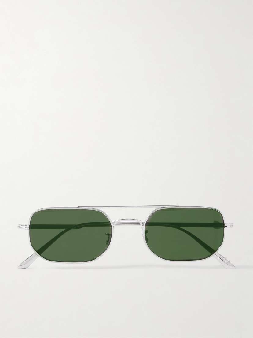Oliver Peoples + Khaite 1989c Aviator-style Silver-tone Sunglasses