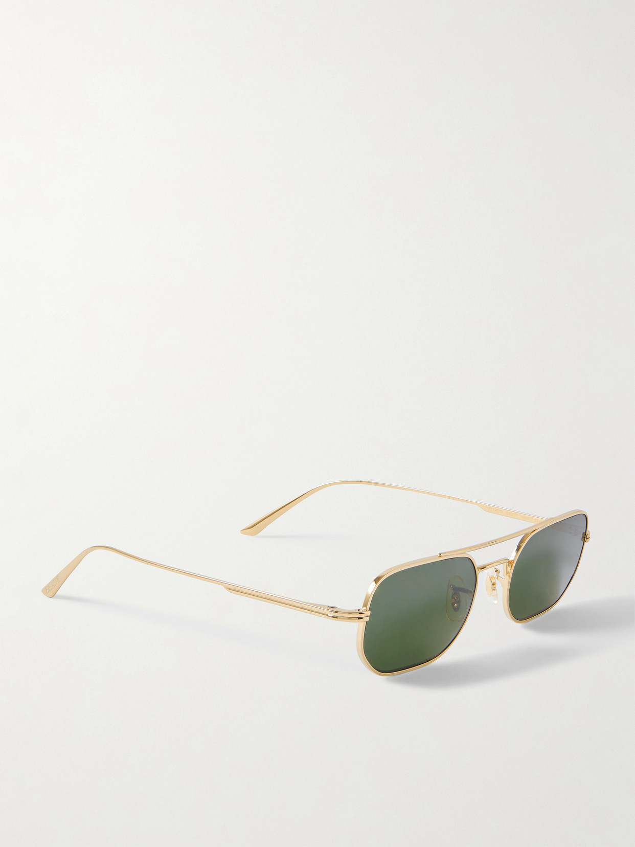 Oliver Peoples + Khaite 1989c Aviator-style Gold-tone Sunglasses In Gold