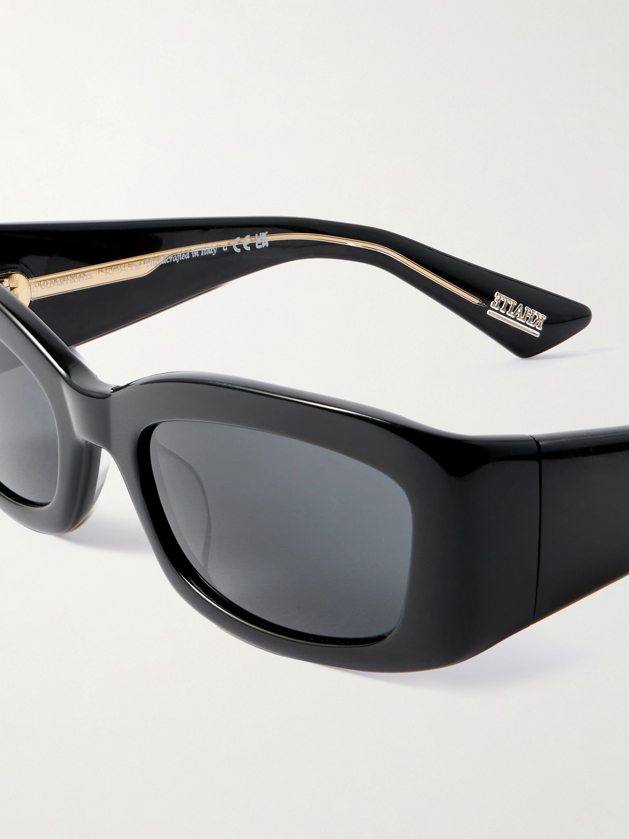 Oliver Peoples + Khaite 1989c Rectangular-frame Acetate Sunglasses In Black