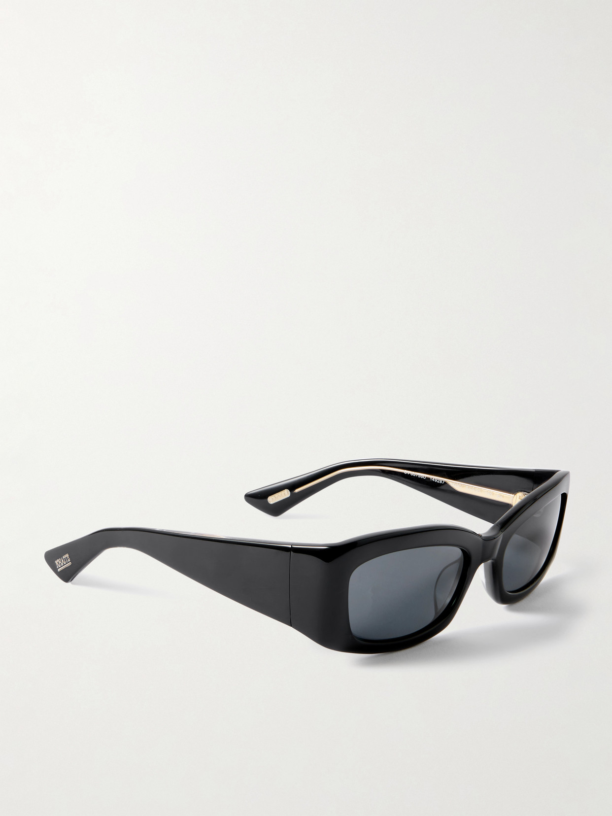 Oliver Peoples + Khaite 1989c Rectangular-frame Acetate Sunglasses In Black
