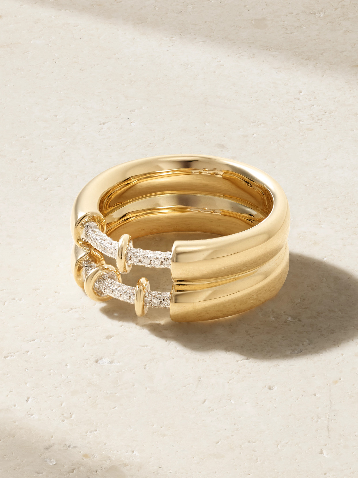 Rainbow K Endless 14-karat Gold Diamond Ring