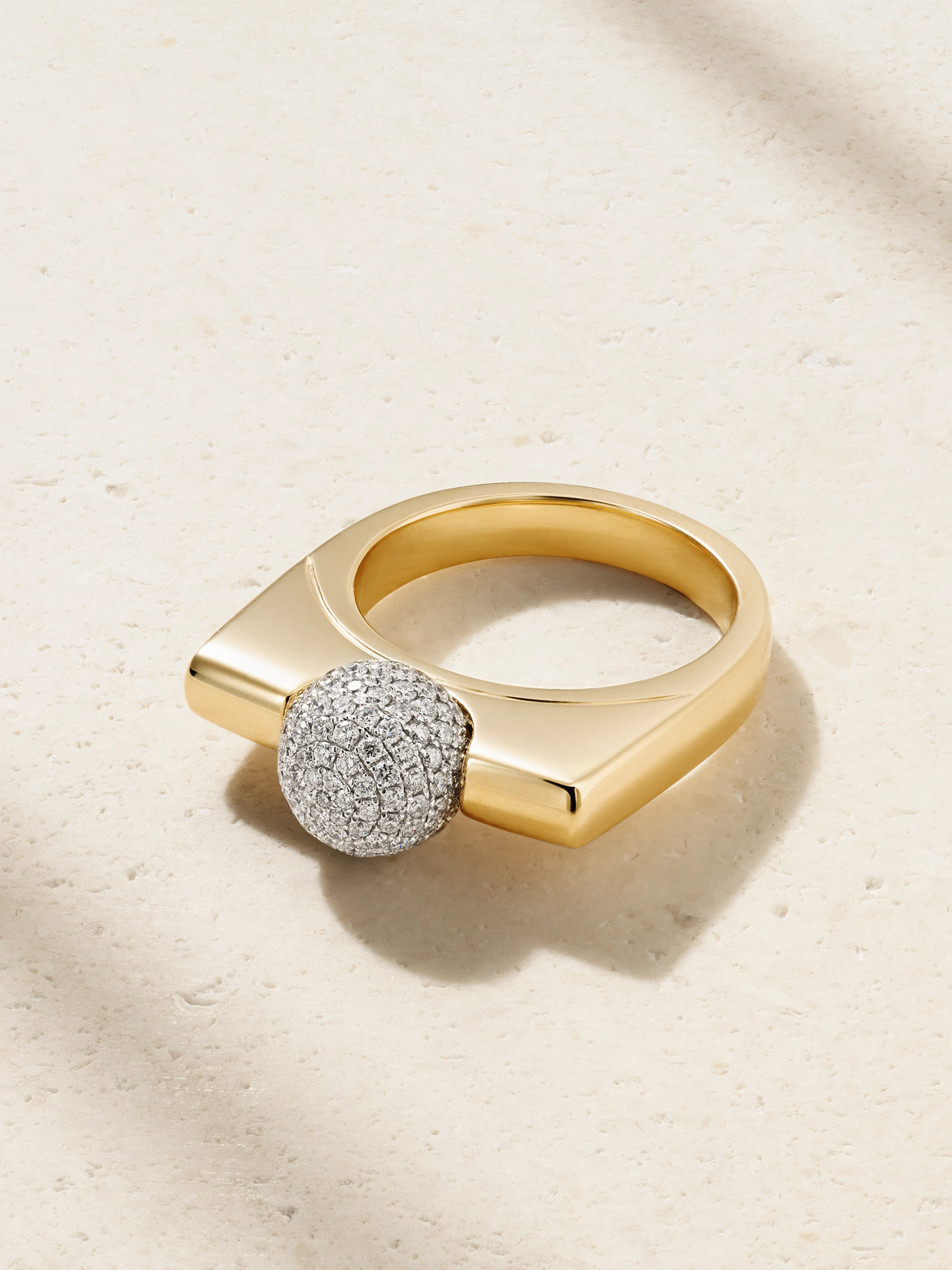 Rainbow K Ball 14-karat Yellow And White Gold Diamond Ring