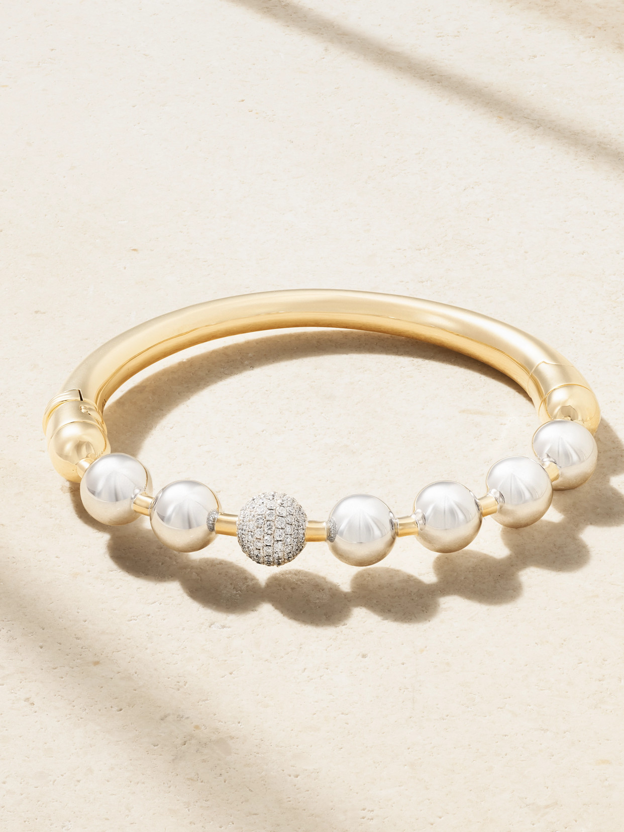 Rainbow K Ball 14-karat Yellow And White Gold Diamond Bracelet