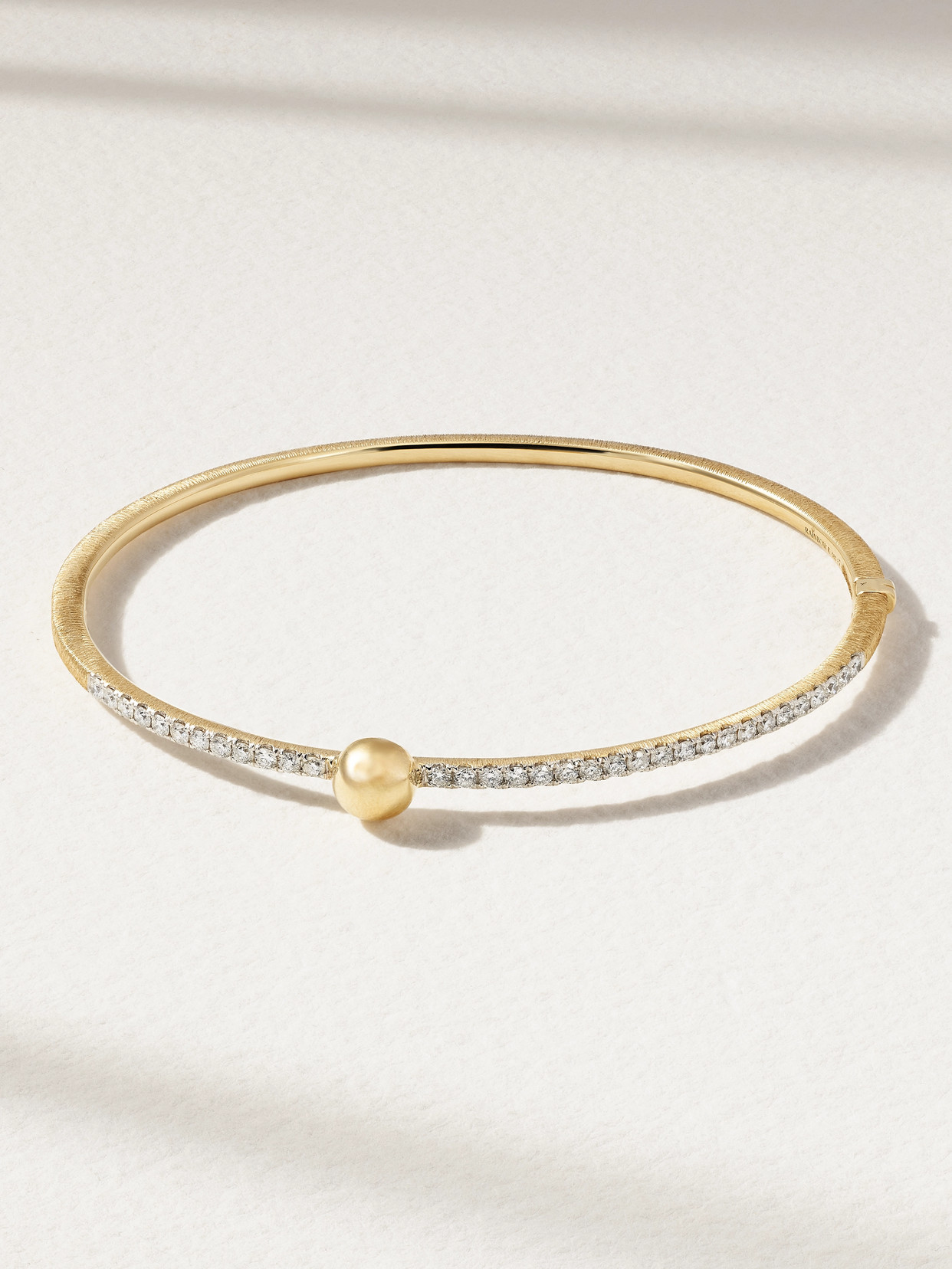 Rainbow K Ball 14-karat Gold Diamond Bracelet